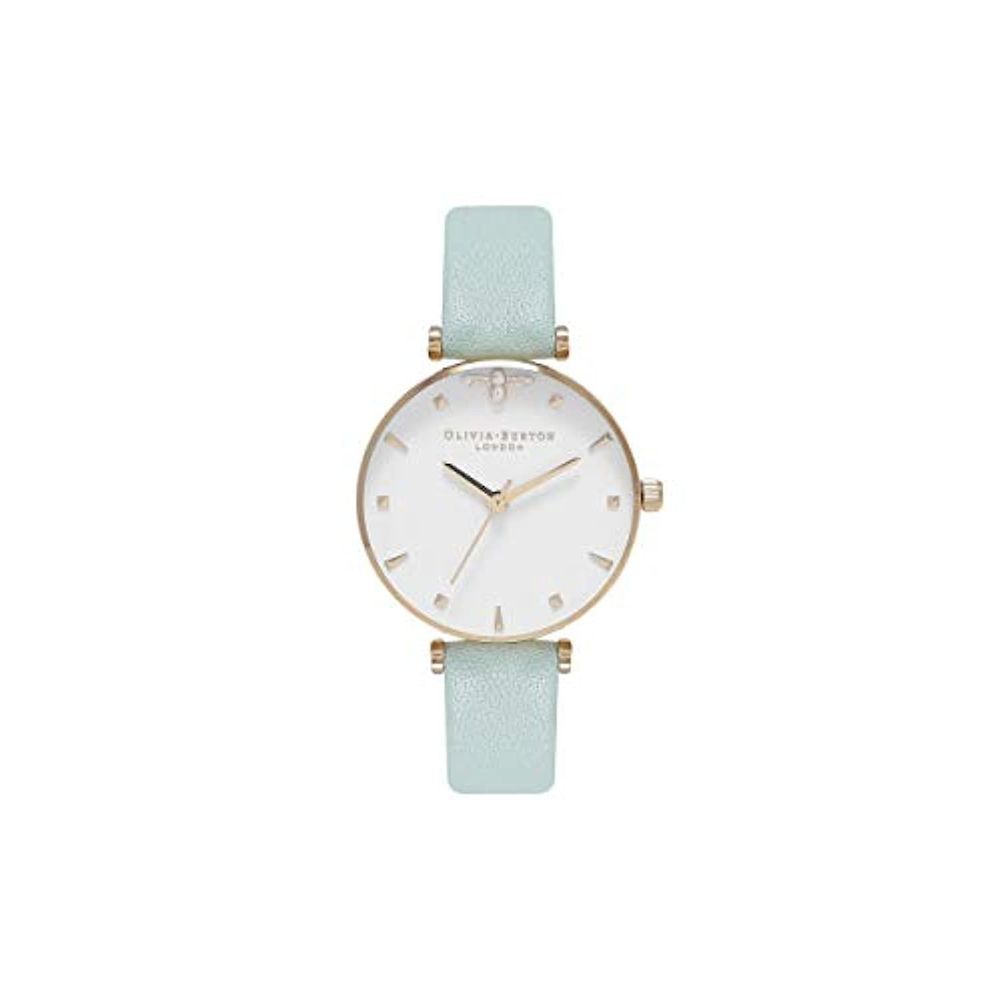 Bicolor Artificial Leather Dress Watch, Olivia Burton Damenuhr