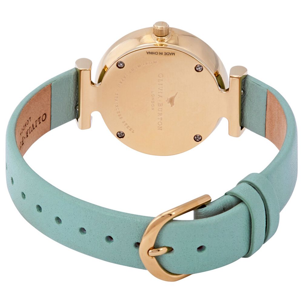 Bicolor Artificial Leather Dress Watch, Olivia Burton Damenuhr