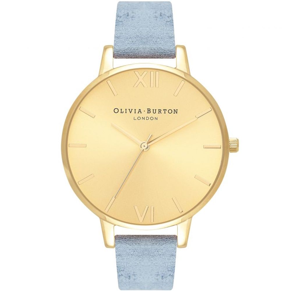 Blue Artificial Leather Dress Watch, Olivia Burton Damenuhr