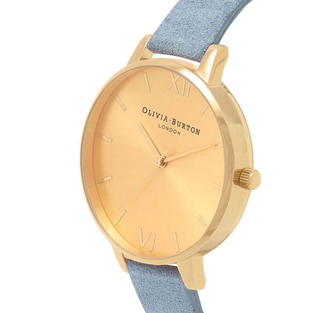 Blue Artificial Leather Dress Watch, Olivia Burton Damenuhr