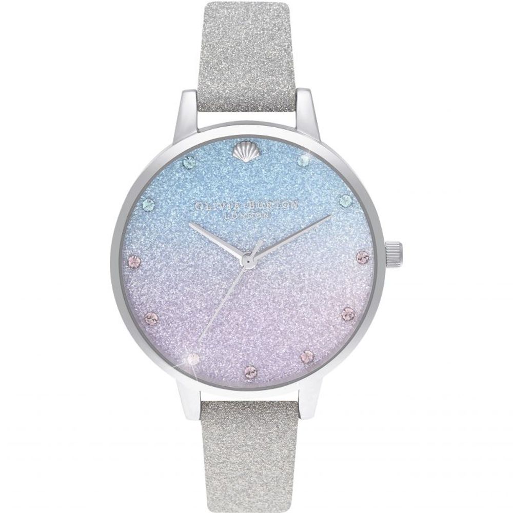 Gray Artificial Leather Dress Watch, Olivia Burton Damenuhr