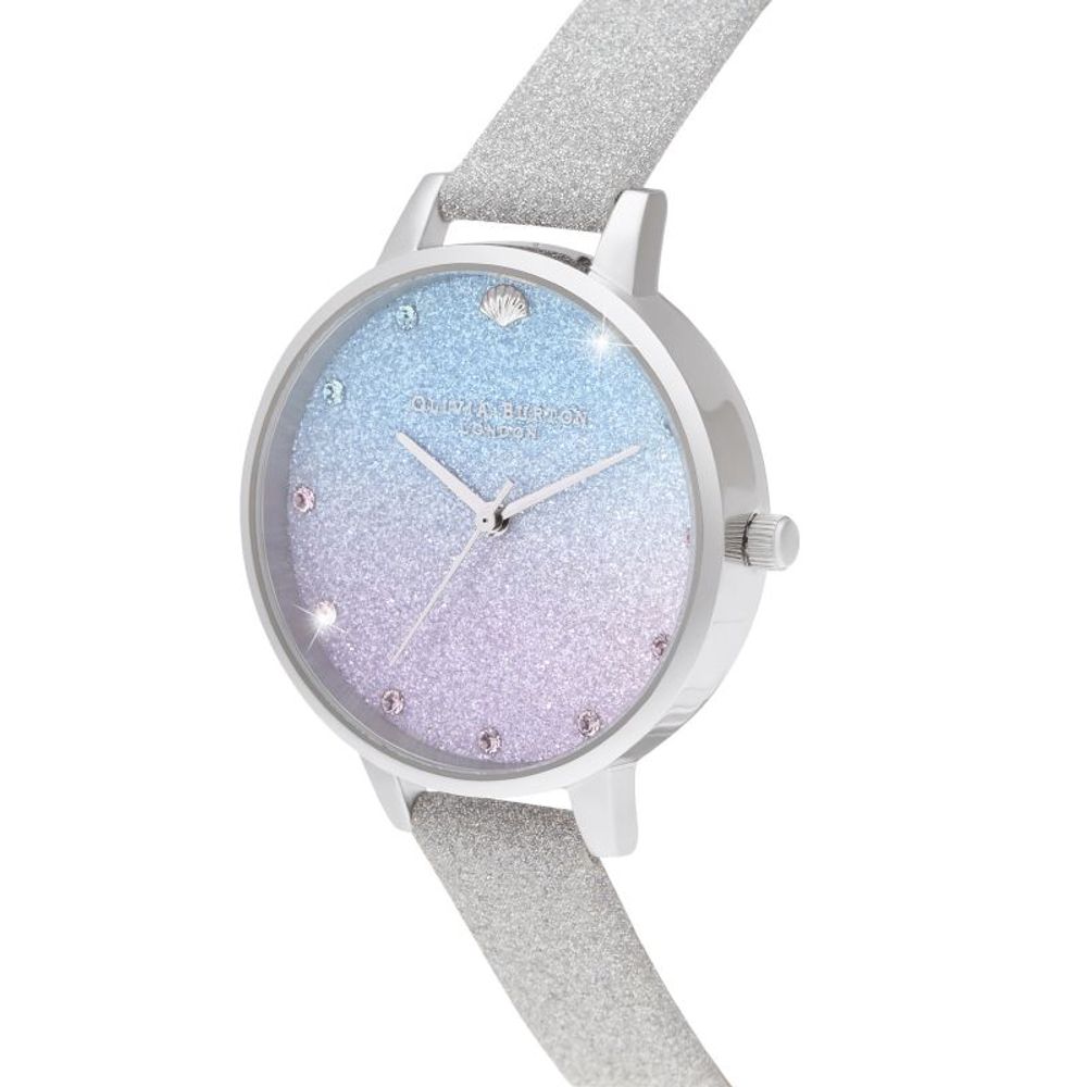Gray Artificial Leather Dress Watch, Olivia Burton Damenuhr