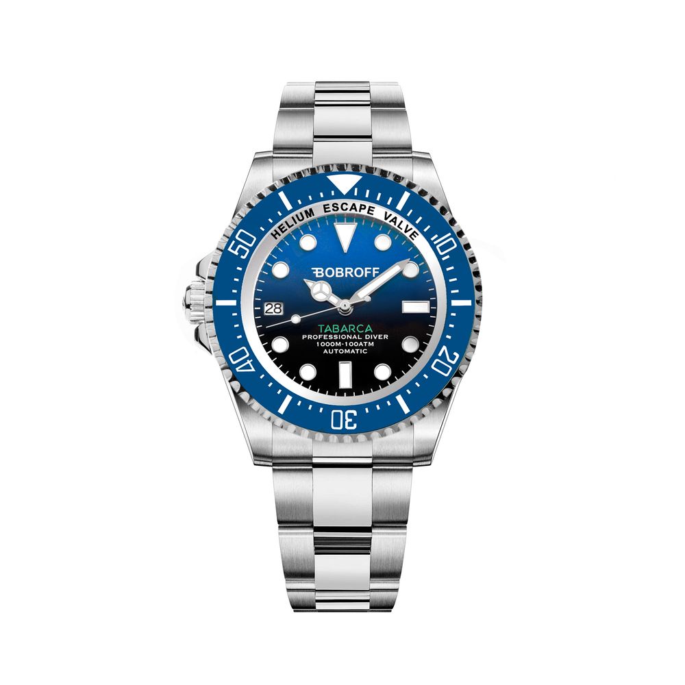 Silver Stainless Steel Sport Watch, Herrenuhr Bobroff