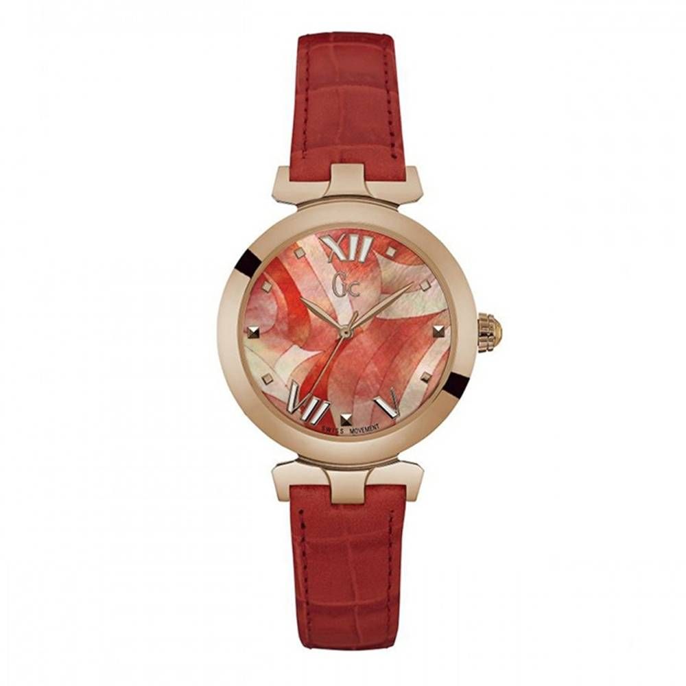 Orange Leather Dress Watch, GC Damenuhr
