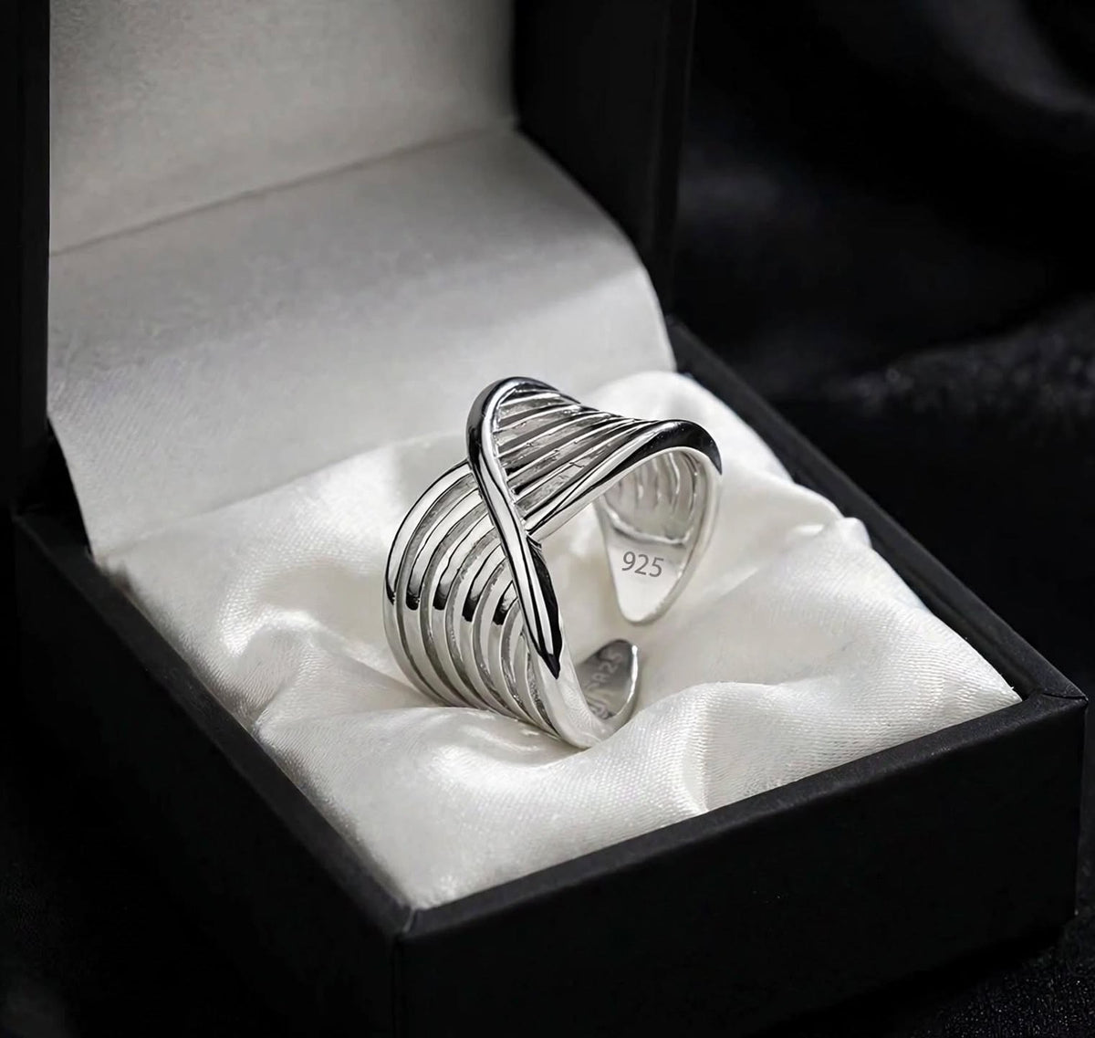 Gaiara-Ring , 925 Silber, Silberring  | größenverstellbarer Damenring