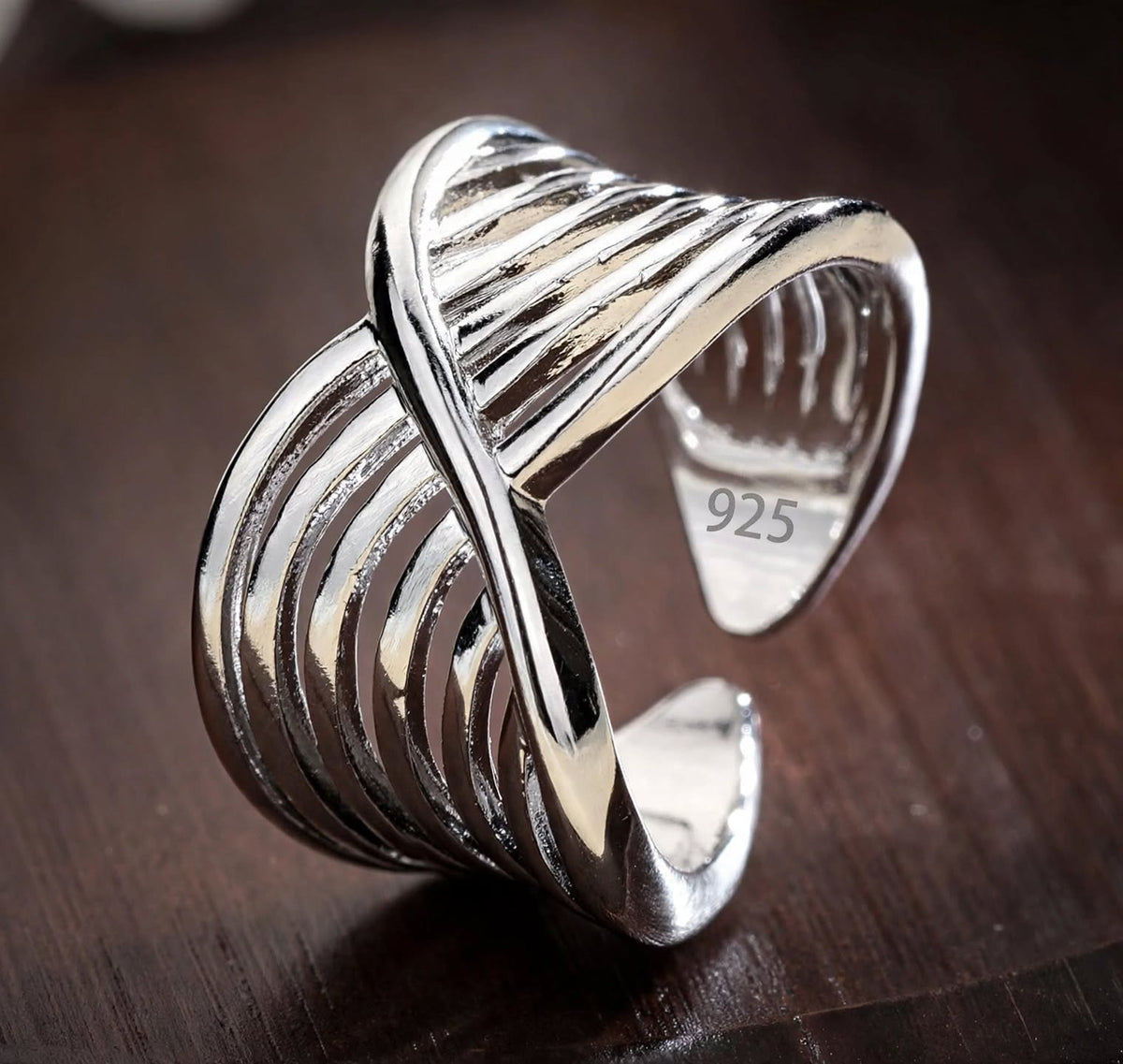 Gaiara-Ring , 925 Silber, Silberring  | größenverstellbarer Damenring