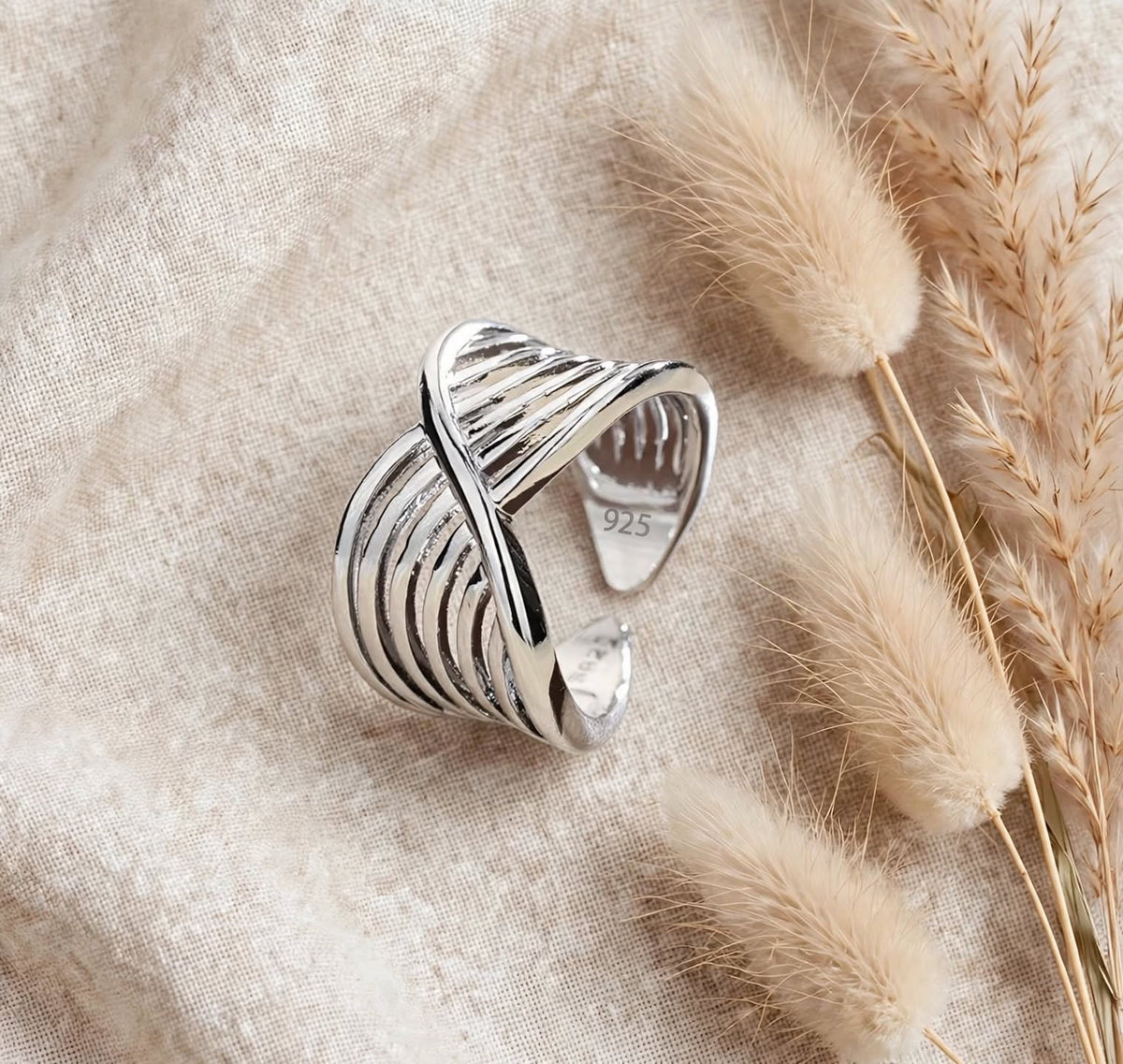 Gaiara-Ring , 925 Silber, Silberring  | größenverstellbarer Damenring