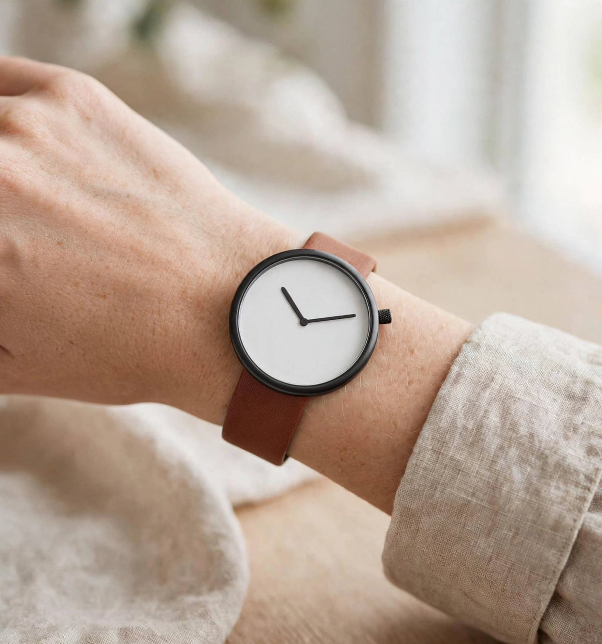 Damen-Armbanduhr  MINIMI, Damenuhr Lederband