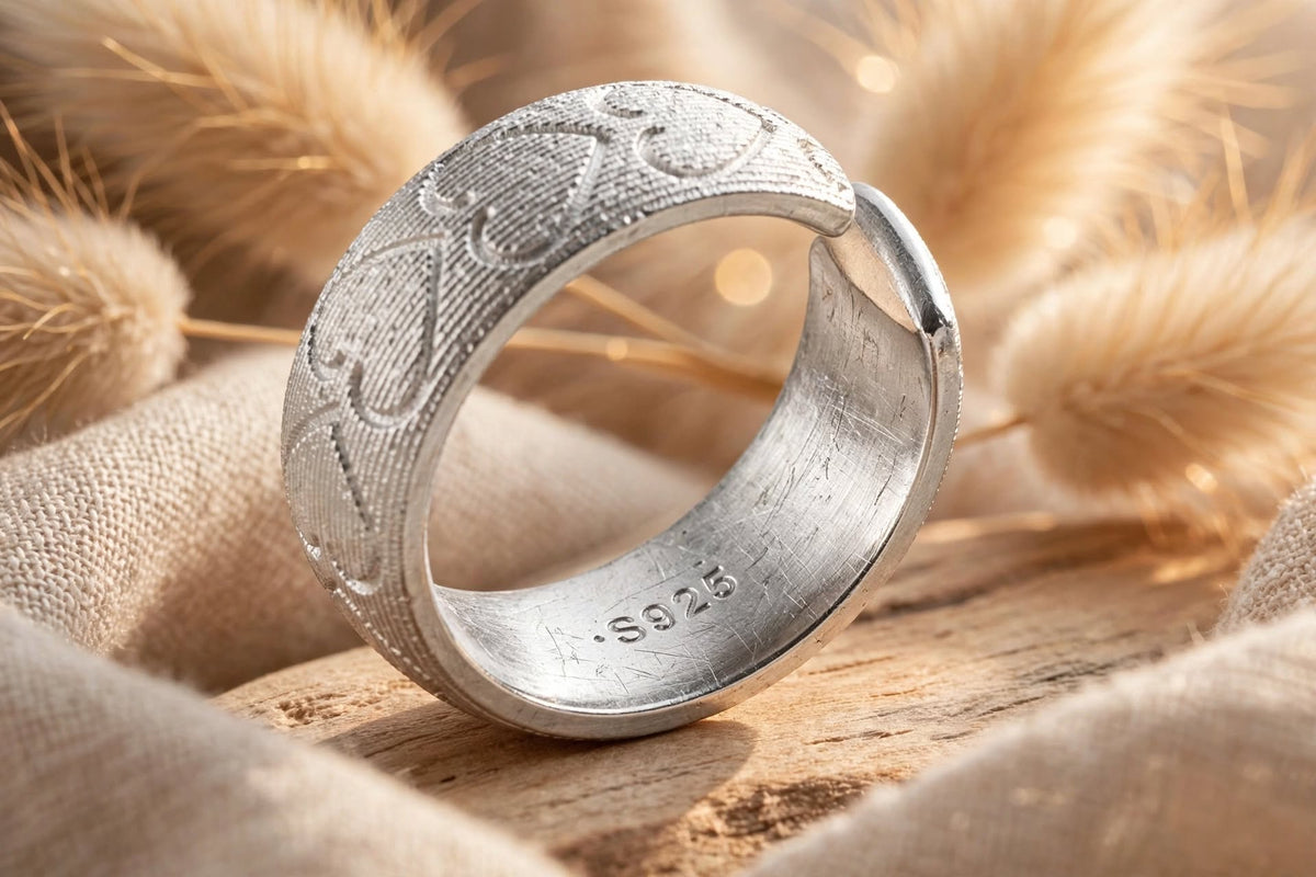 Joy-Sweet Heart-Ring , 925 Silber, Silberring verstellbar | größenverstellbarer Damenring You