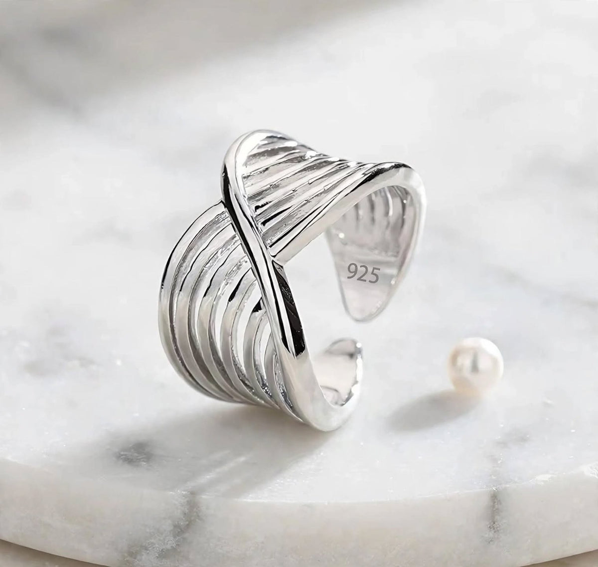 Gaiara-Ring , 925 Silber, Silberring  | größenverstellbarer Damenring