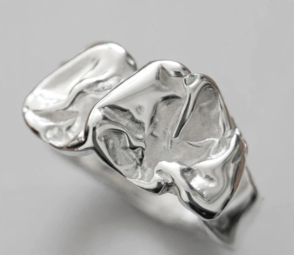 AURA LIQUIDA- Ring , 925 Silber, Silberring  | größenverstellbarer Damenring