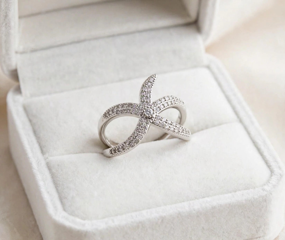 Criss-Cross- Silber  Ring , 925 Sterling Silber Gewebte Netzwerk-Ring