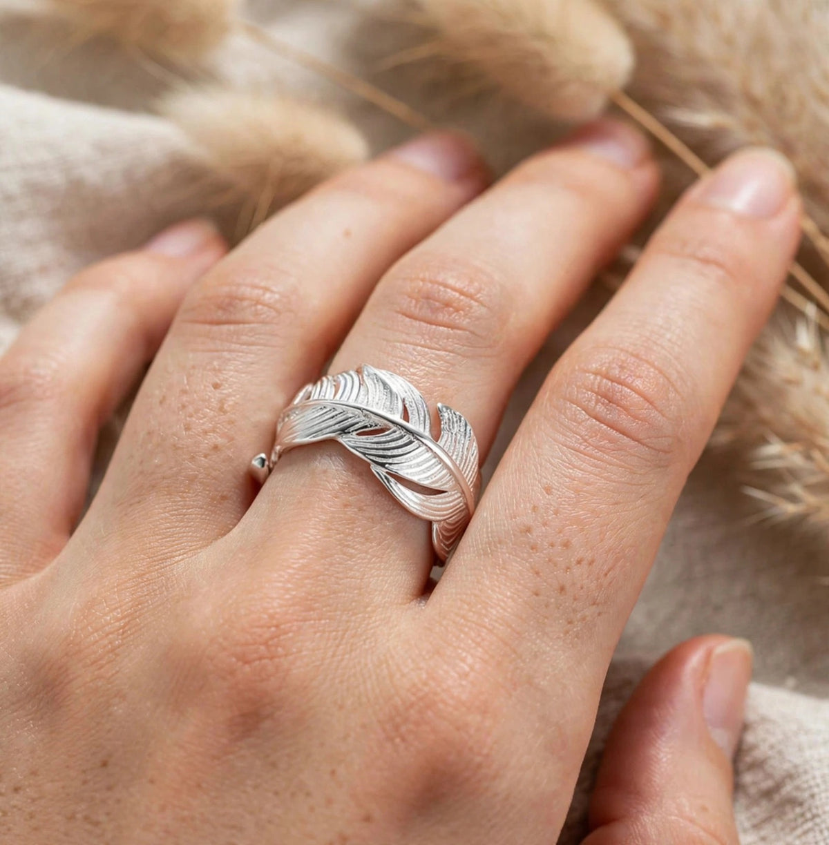 Delicate Lilli- Silber  Ring , 925 Silber, Silberring  | größenverstellbarer Damenring