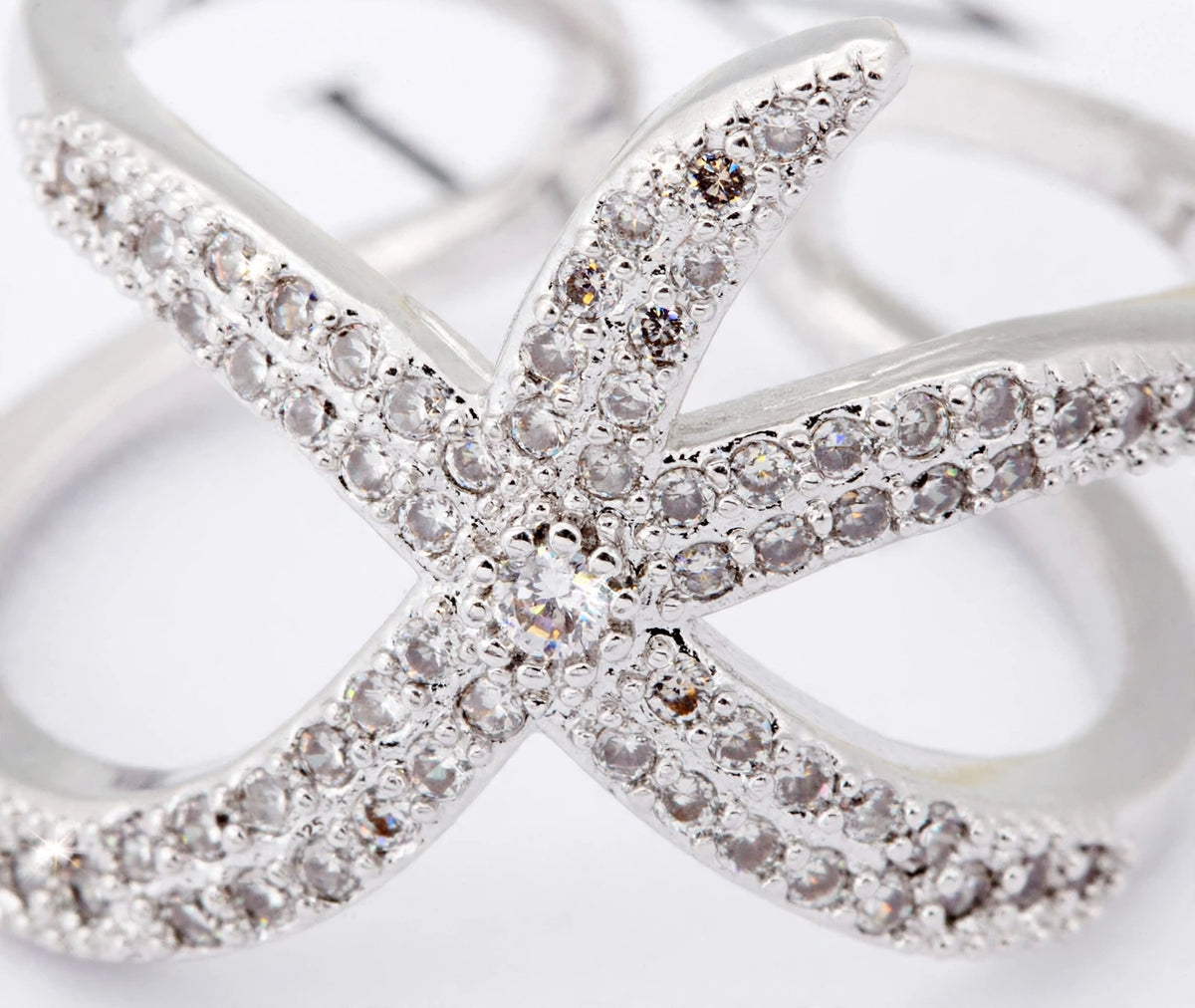 Criss-Cross- Silber  Ring , 925 Sterling Silber Gewebte Netzwerk-Ring