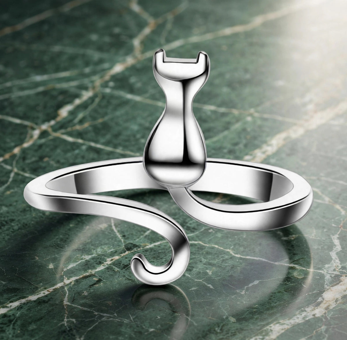 Luna’s Tail- Silber  Ring , 925 Sterling Silber - Kie Katzenlover