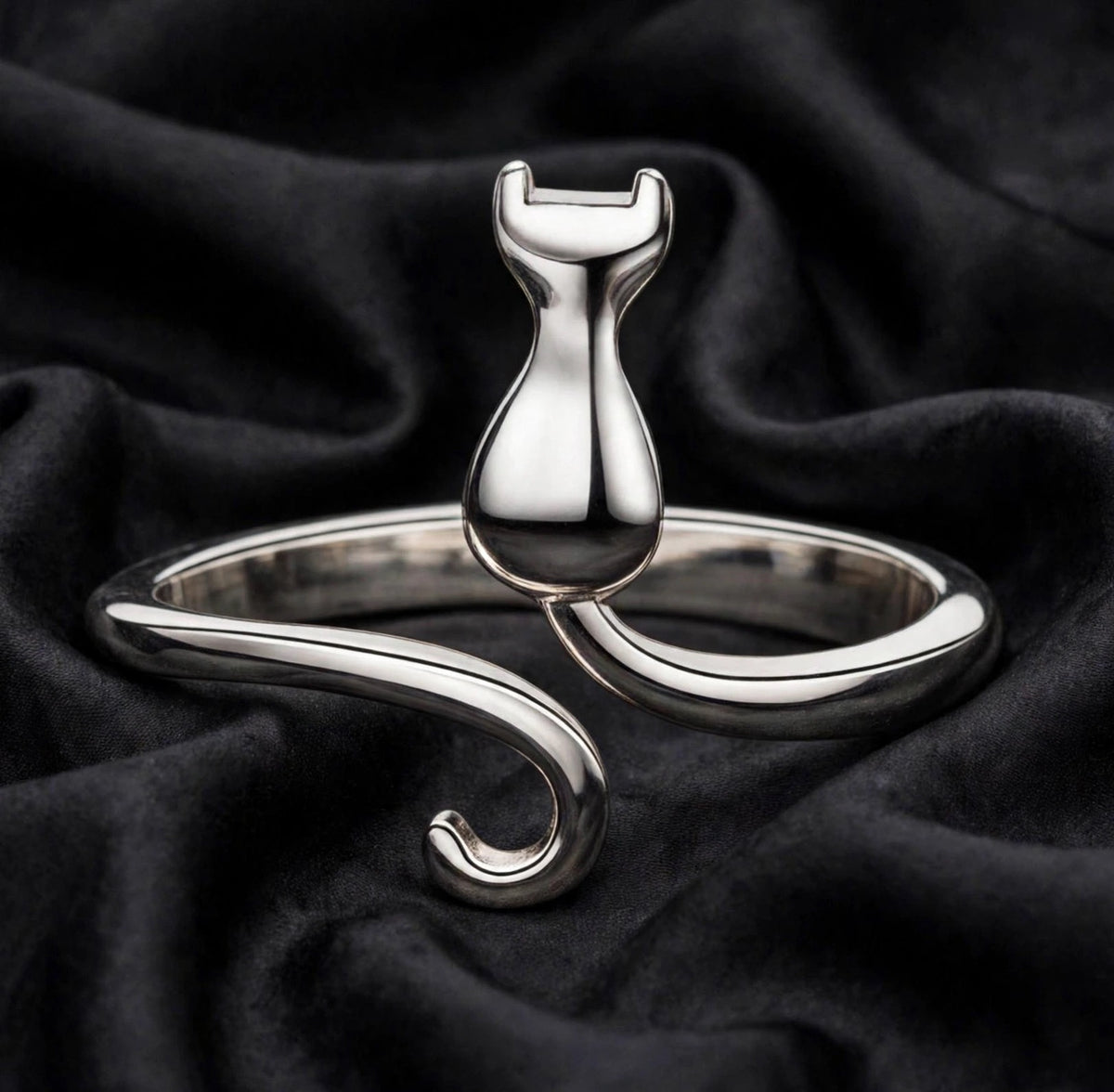 Luna’s Tail- Silber  Ring , 925 Sterling Silber - Kie Katzenlover