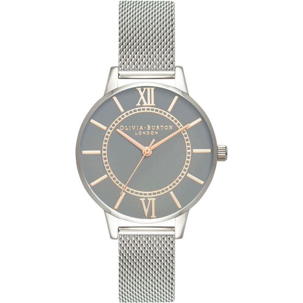 Silver Stainless Steel Dress Watch, Olivia Burton Damenuhr