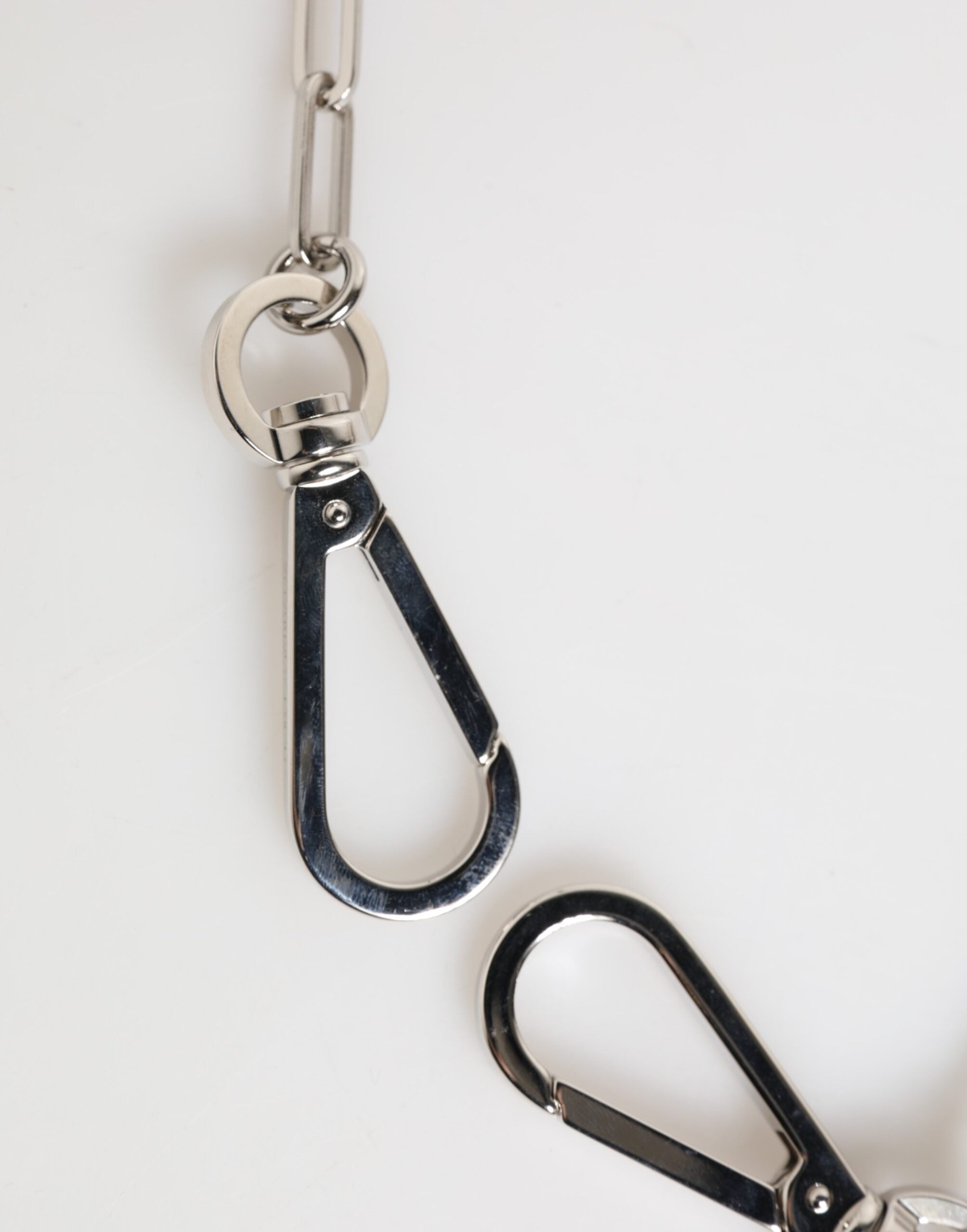 Silver Tone Metal Chain DG Logo Pendant Men Necklace, Dolce & Gabbana