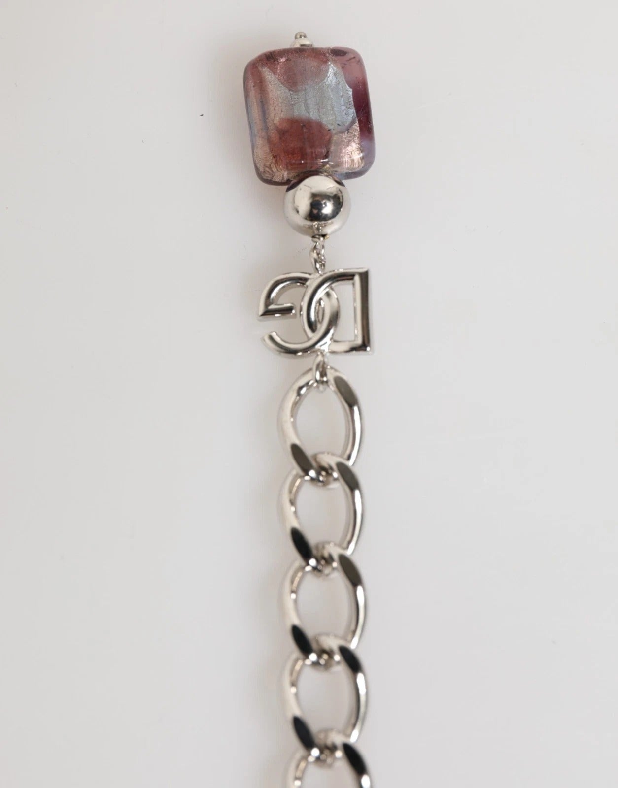 Multicolor Murano Glass Beads Brass Zamak Necklace, Dolce & Gabbana