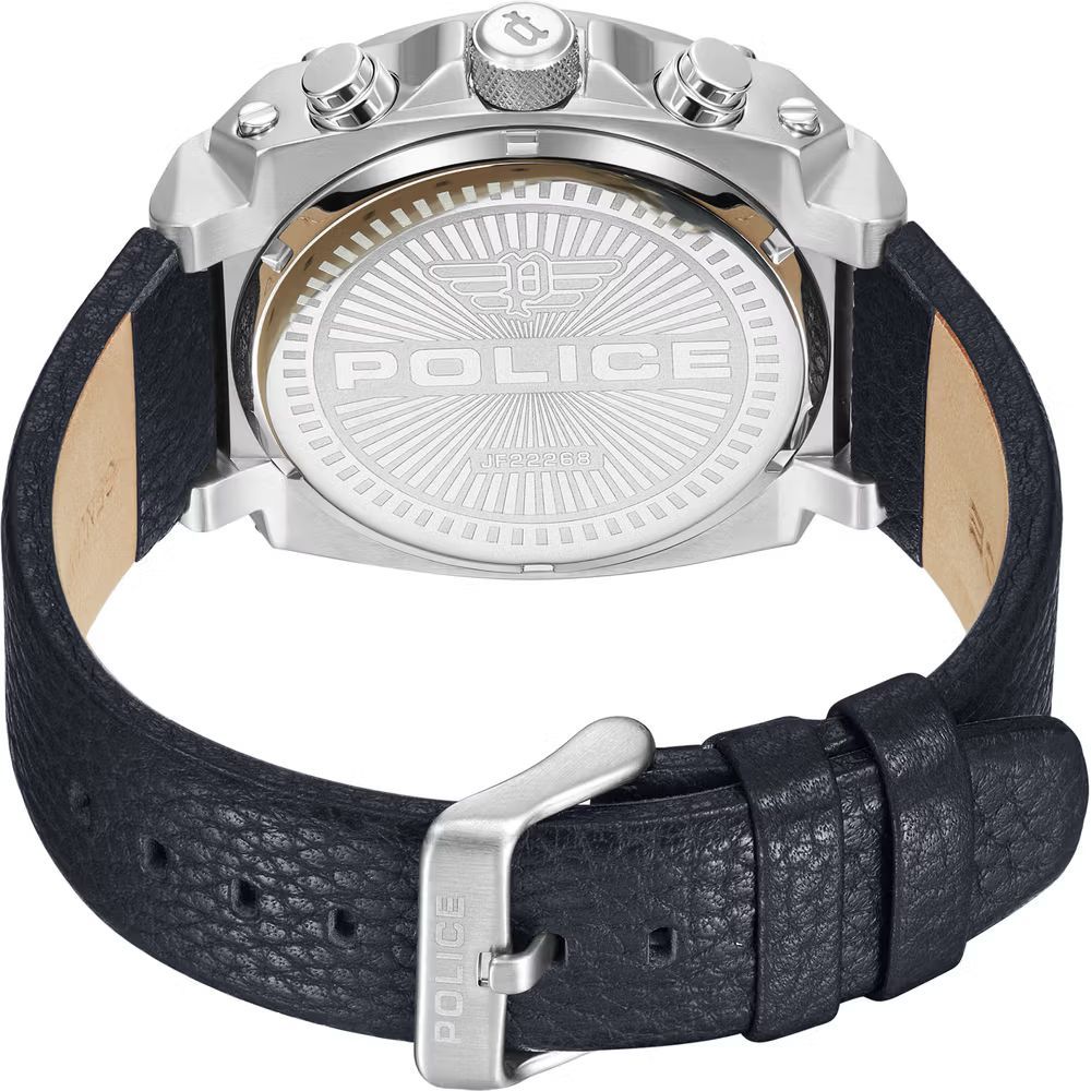 Blue Leather Dress Watch, Police Herrenuhr