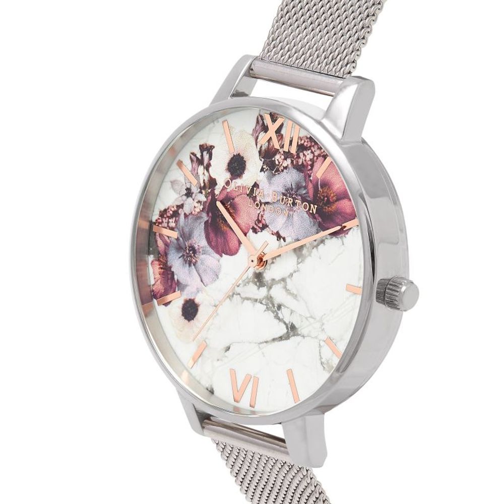 Silver Stainless Steel Dress Watch, Olivia Burton Damenuhr
