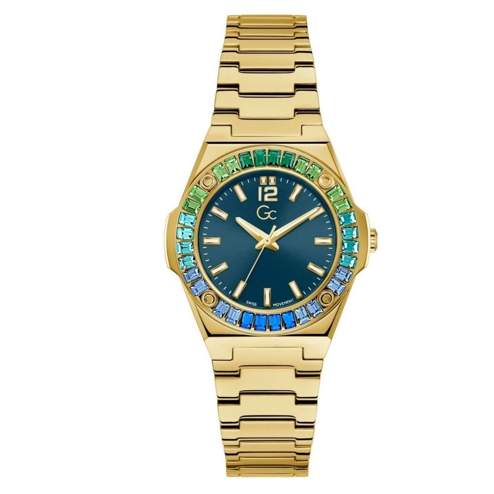 Gold Stainless Steel Dress Watch, Damenuhr GC