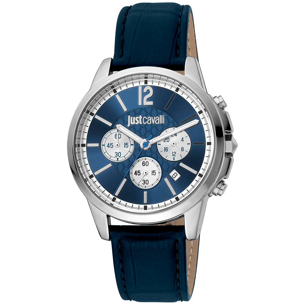 Black Leather Bracelet Watch, Just Cavalli Herrenuhruhr