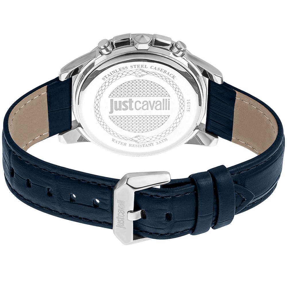 Black Leather Bracelet Watch, Just Cavalli Herrenuhruhr