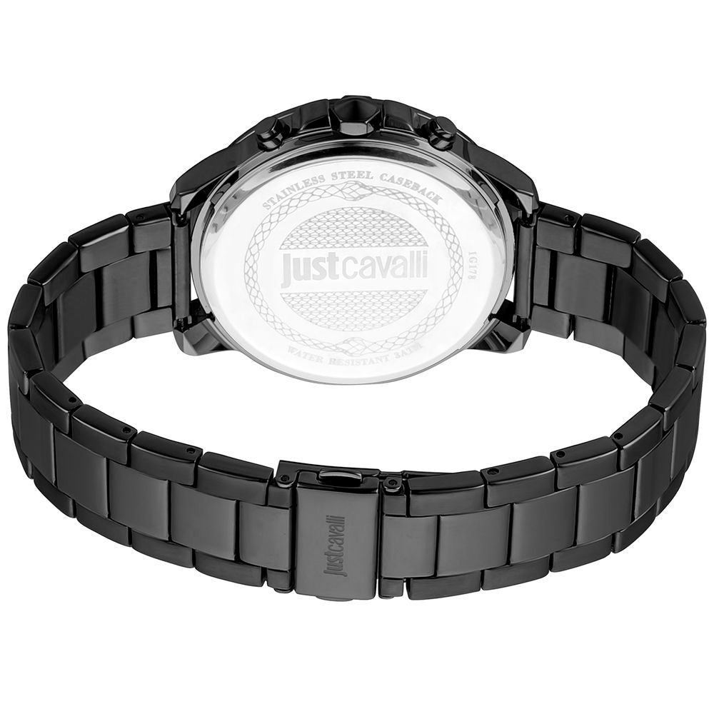 Black Stainless Steel Sport Watch, Just Cavalli Herrenuhruhr