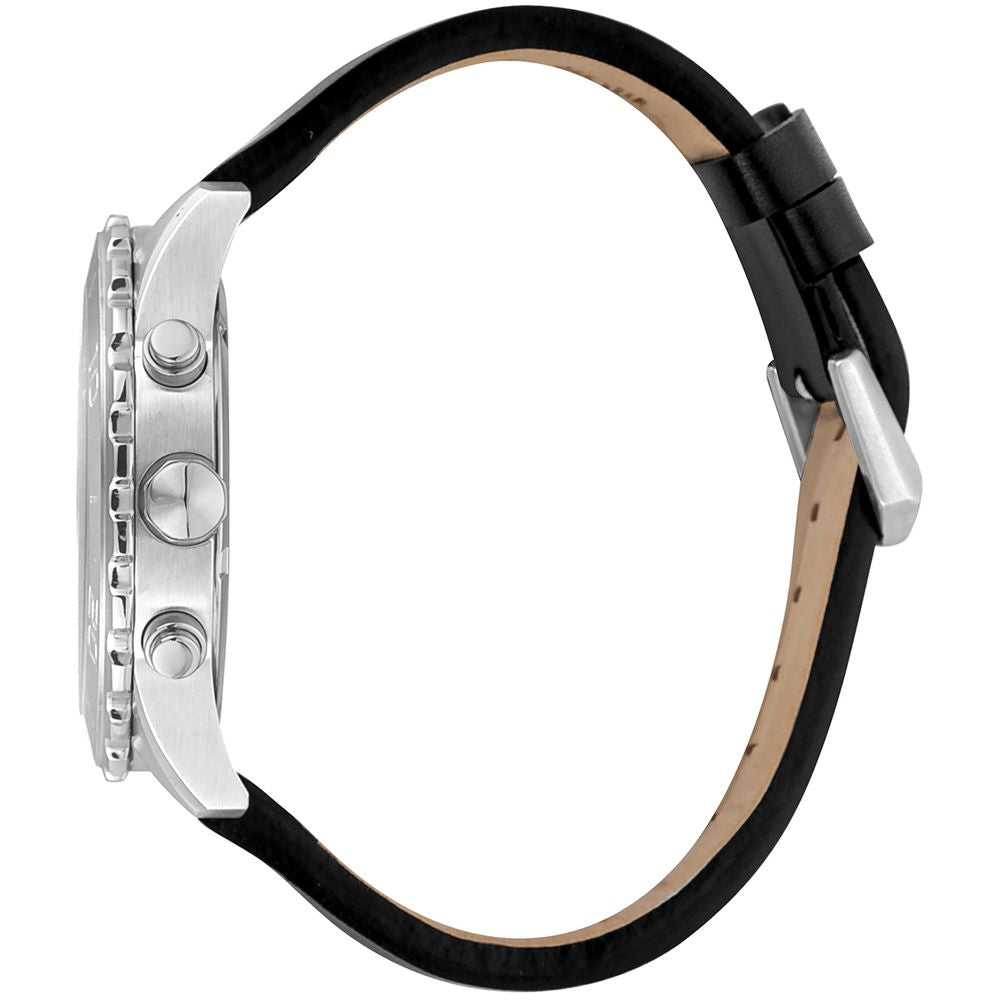 Black Leather Bracelet Watch, Just Cavalli Herrenuhruhr