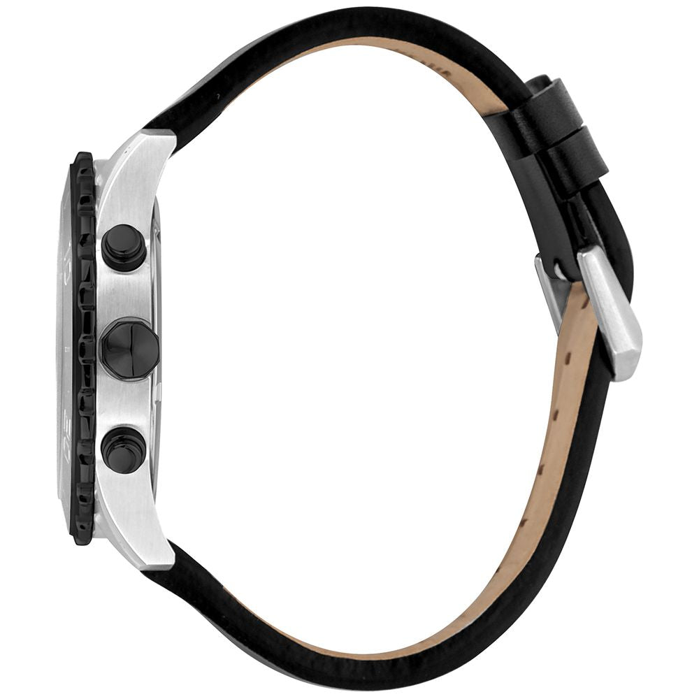 Black Leather Dress Watch, Just Cavalli Herrenuhruhr