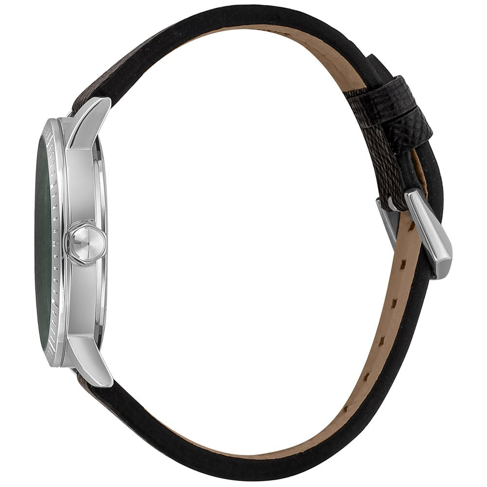 Black Leather Dress Watch, Just Cavalli Herrenuhruhr