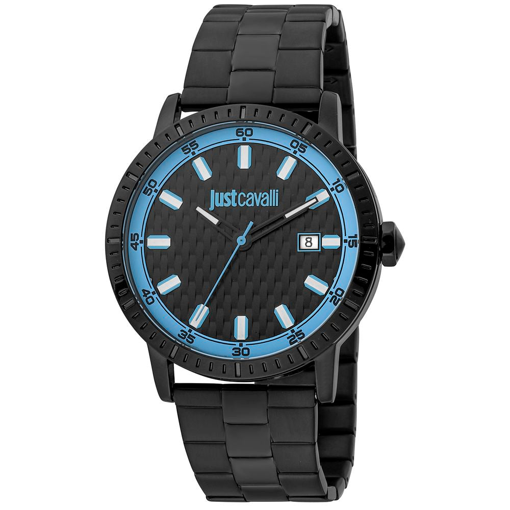 Black Stainless Steel Dress Watch, Just Cavalli Herrenuhruhr