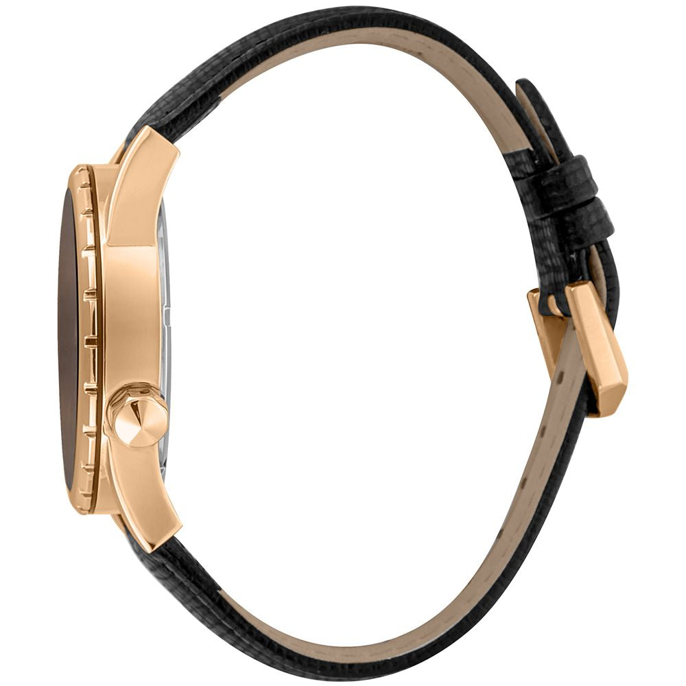 Black Leather Dress Watch, Just Cavalli Herrenuhruhr