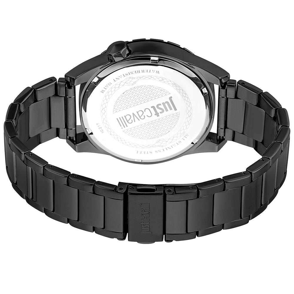 Black Stainless Steel Dress Watch, Just Cavalli Herrenuhruhr