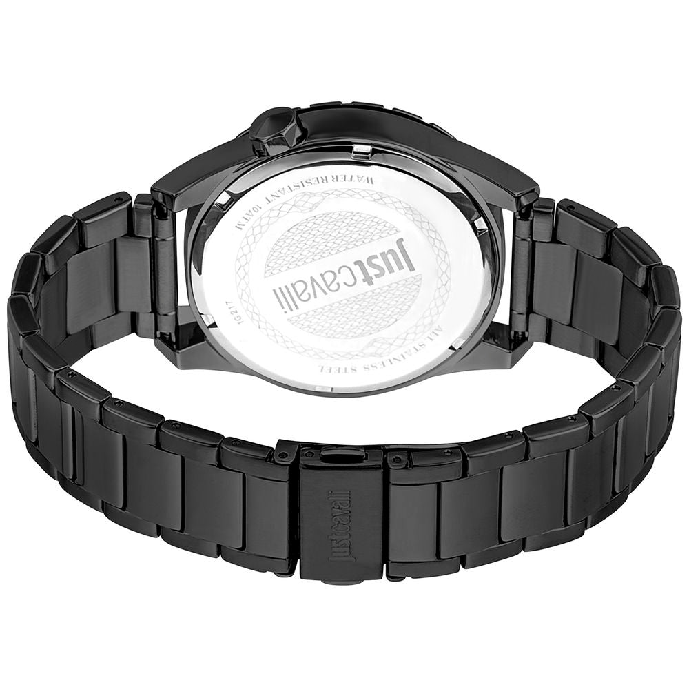Black Stainless Steel Dress Watch, Just Cavalli Herrenuhruhr