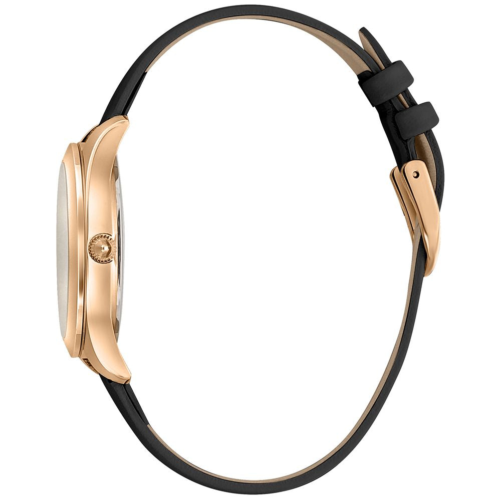 Black Leather Dress Watch Just Cavalli Damenuhr