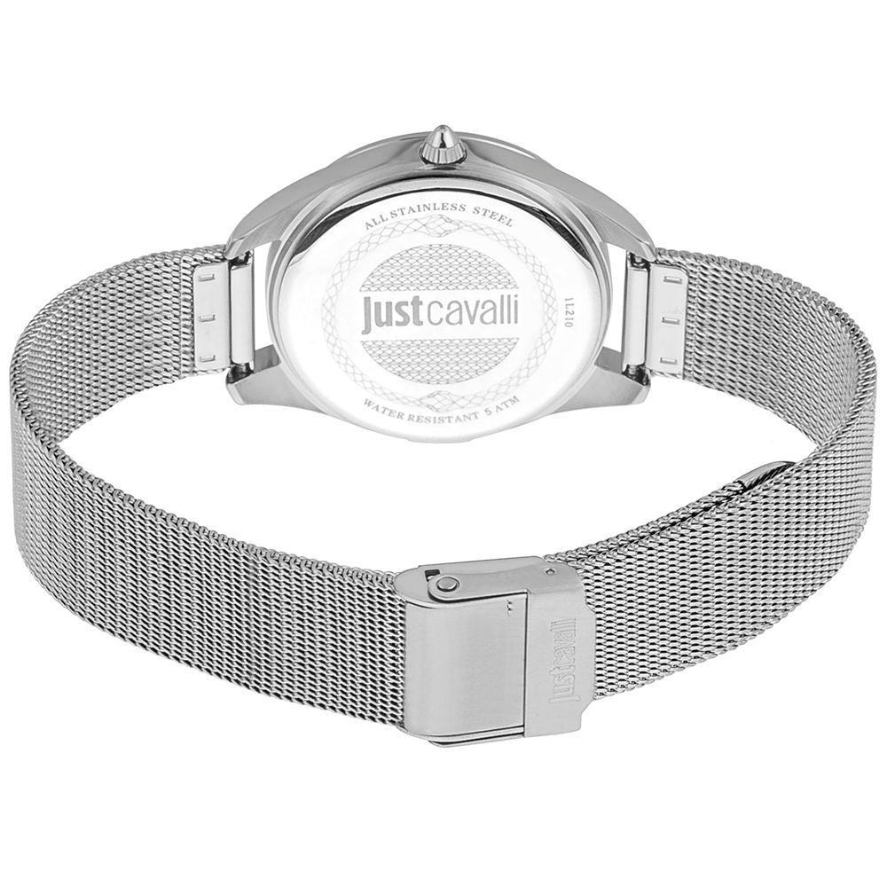 Gray Stainless Steel Bracelet Watch,Damenuhr Just Cavalli