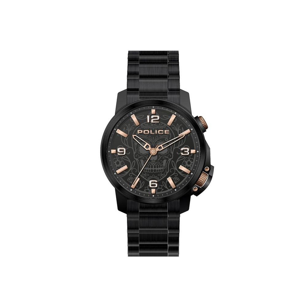 Black Stainless Steel Dress Watch, Police Herrenuhr