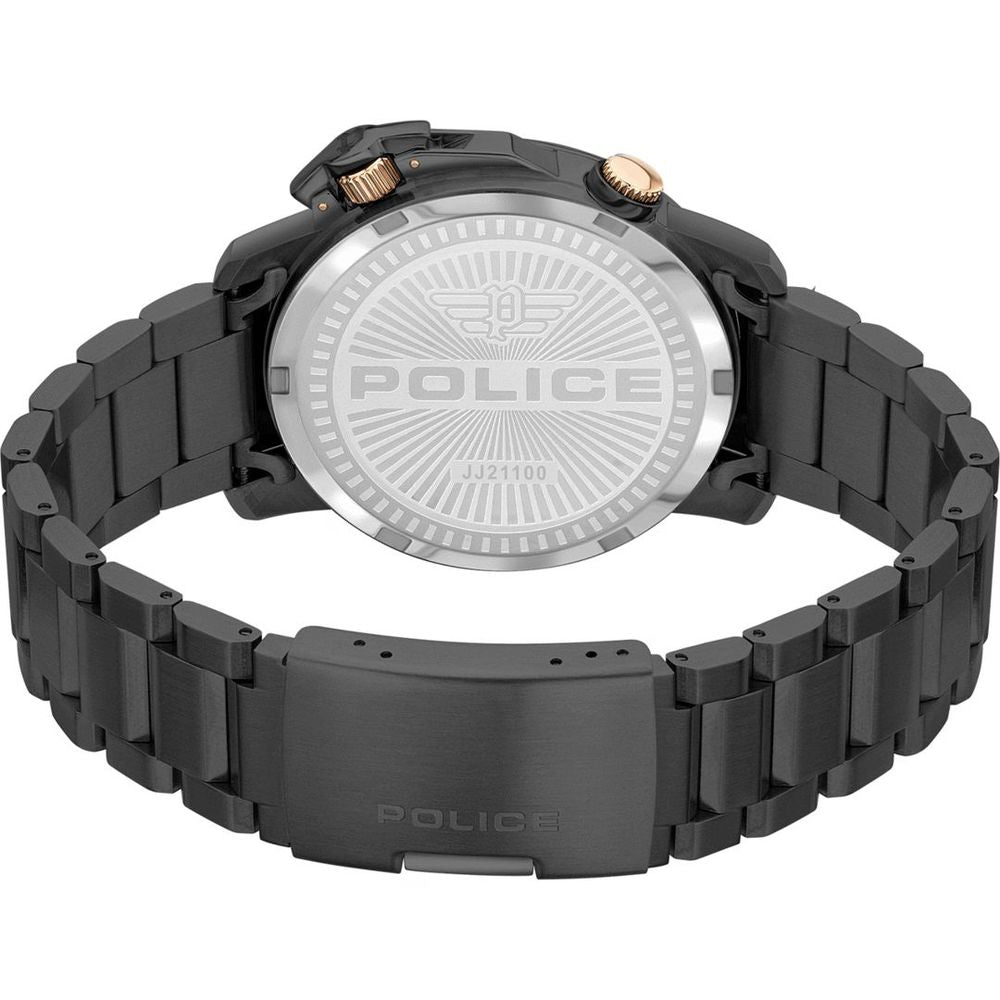 Black Stainless Steel Dress Watch, Police Herrenuhr