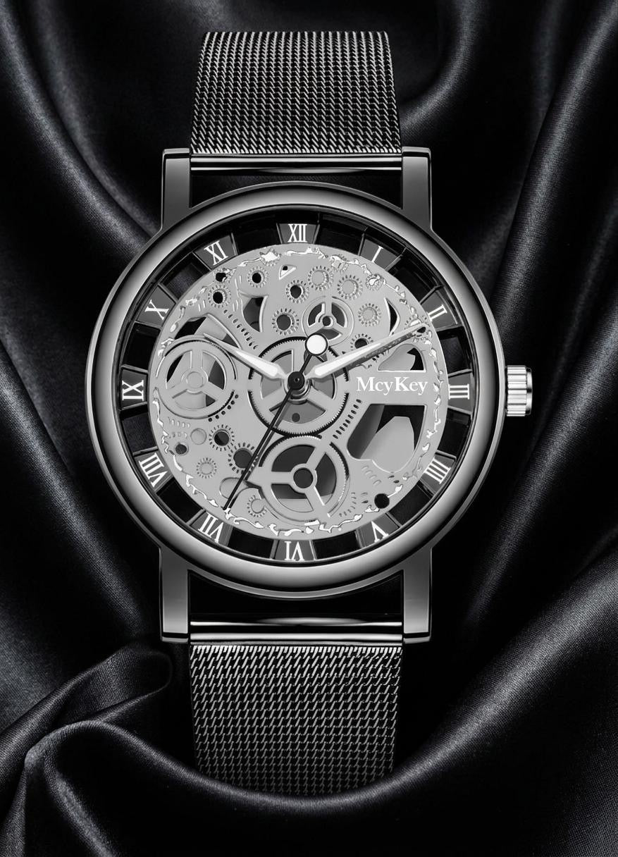 Skeleton Faux Mechanische Uhr im  Metalldesign,  3 Varianten,