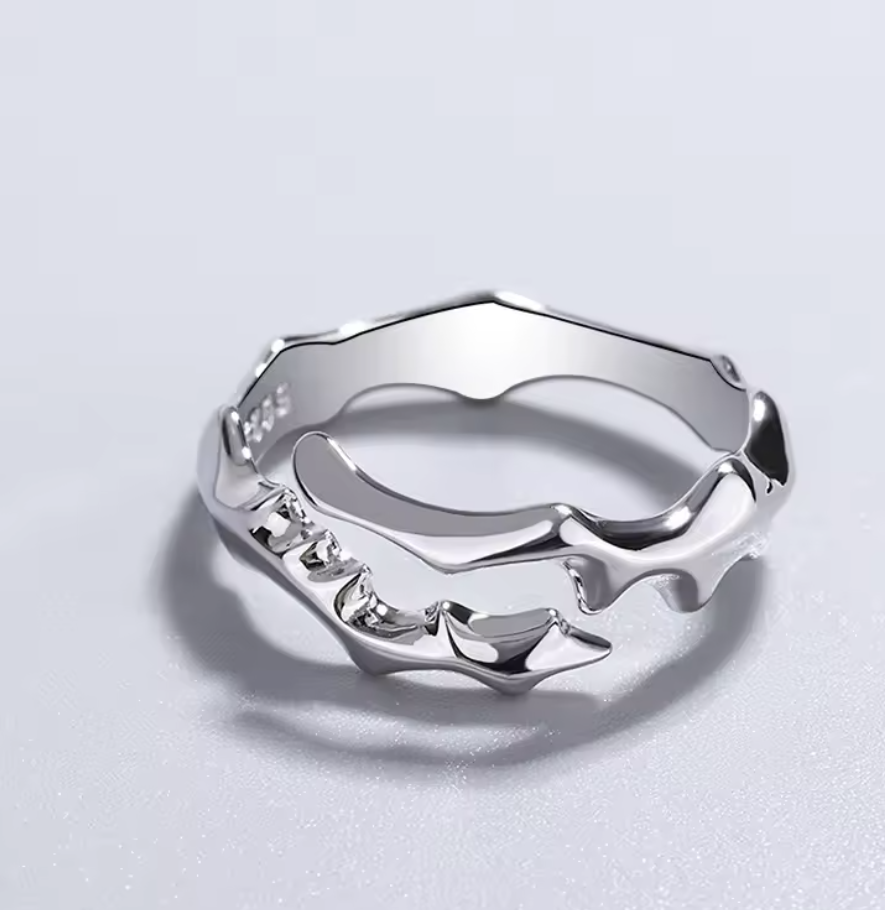 La Fantasia , 925 Sterling Silber Natürliches Ornament,  Ästhetischer Ring für Damen - Lilli-G
