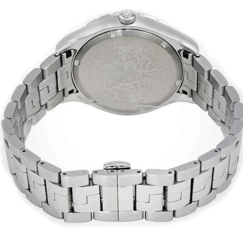 Versace Hellenyium GMT Blau- Silber mit Stahl Band,&nbsp; Herrenuhr – V11010015