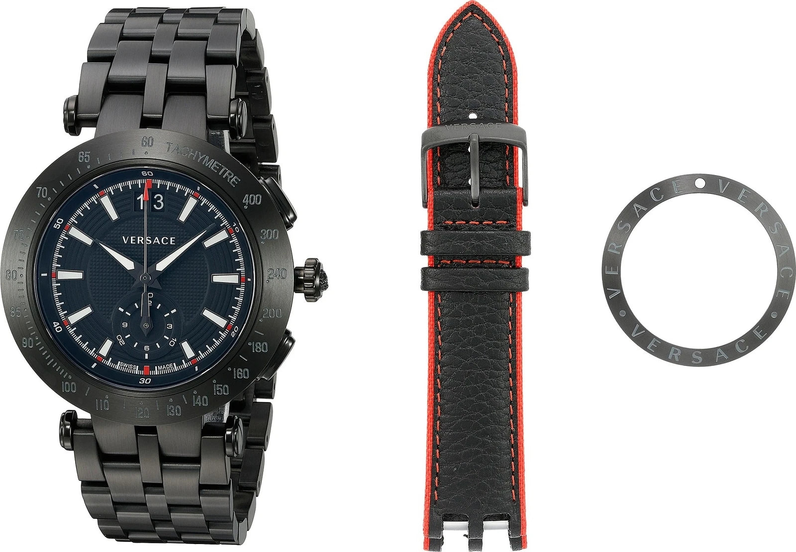 Versace HerrenArmbanduhr Analog Quarz Edelstahl VAH040016, Herrenuhr