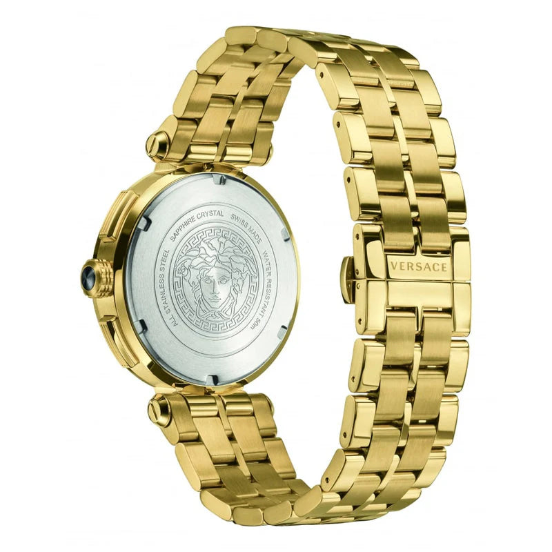 Versace Aion Chronograph Weißes Zifferblatt Metallarmband für Herren – VBR060017