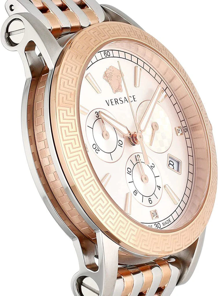 Versace Sport Tech Chronograph während des Wählers zweifarbiger Stahlarmbanduhr für Männer – VELT00319