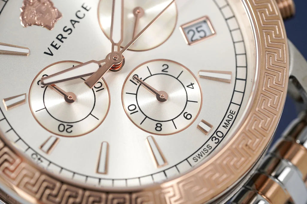 Versace Sport Tech Chronograph während des Wählers zweifarbiger Stahlarmbanduhr für Männer – VELT00319