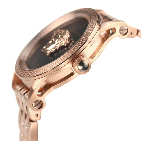 Versace Palazzo Empire Schwarzes Zifferblatt Roségold, Metallarmband , Uhr für Herren – VERD00718