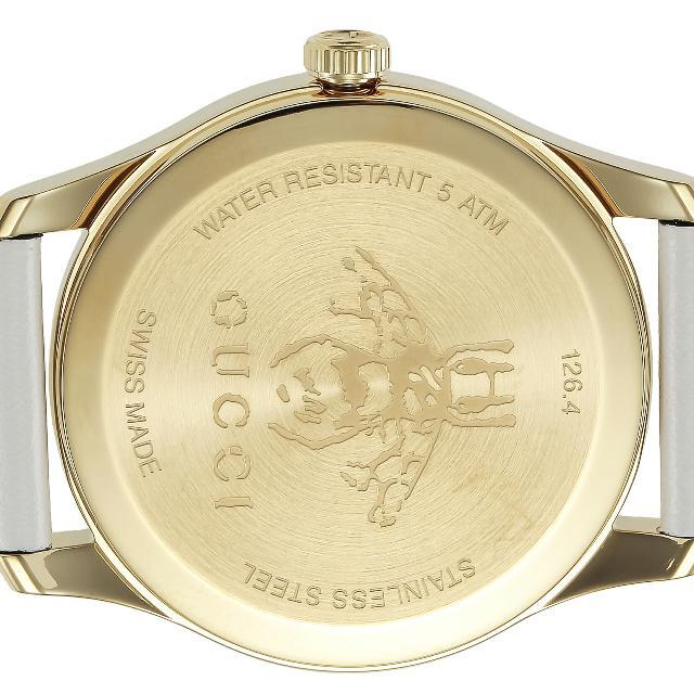 Gucci G Zeitlose Gucci Uhr  für Damen, weißes Zifferblatt weißes Lederarmband - YA1264096