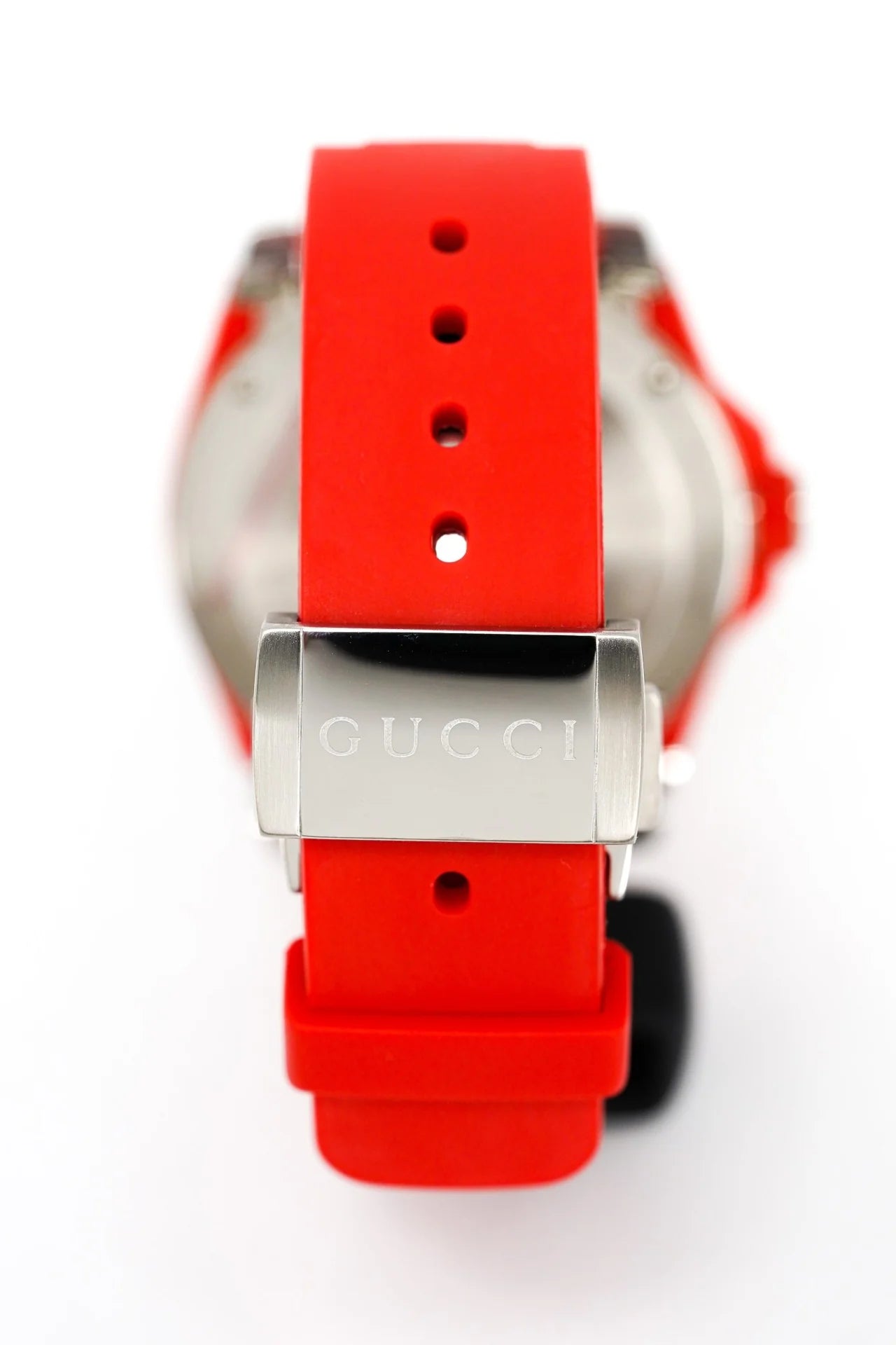 Gucci Dive Tiger – Rotes Zifferblatt – Rotes Kautschukarmband – Uhr für Herren – YA136315, Herrenuhr